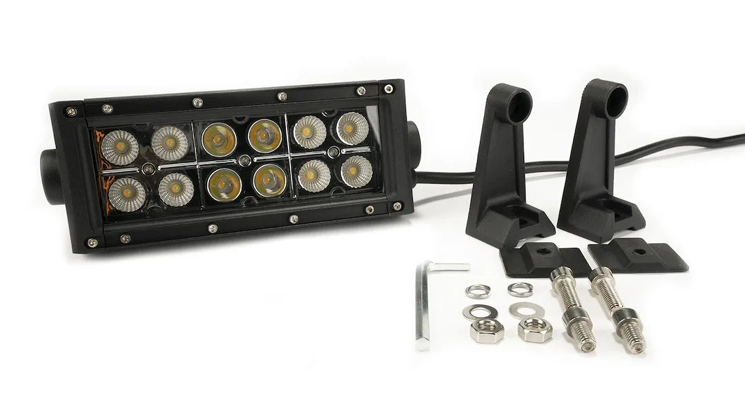 77075 – SOUTHERN TRU Light Bar, LED Bulb 6 Inch Length Straight Dual Row 12 Amber/ White LED 3 Watt Bulb 36 Watt/ 3 A...